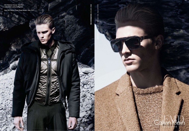 Clark Bockelman featured in  the Calvin Klein 205W39NYC advertisement for Autumn/Winter 2014