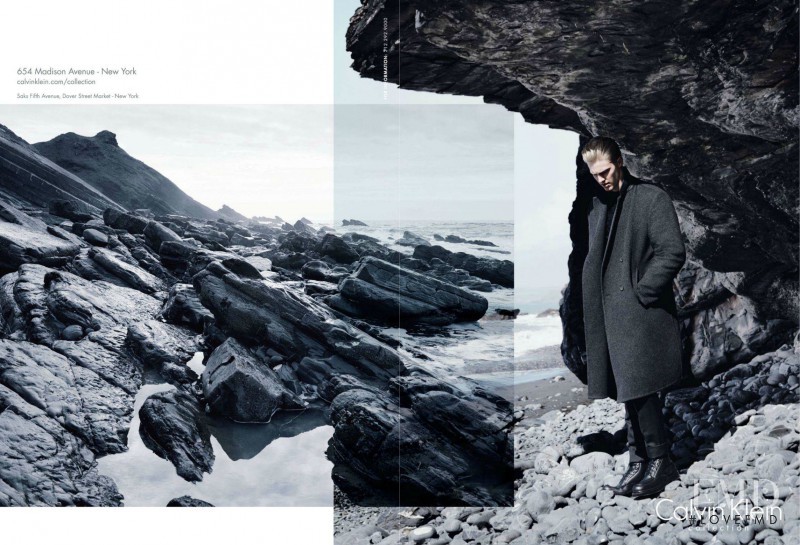 Clark Bockelman featured in  the Calvin Klein 205W39NYC advertisement for Autumn/Winter 2014