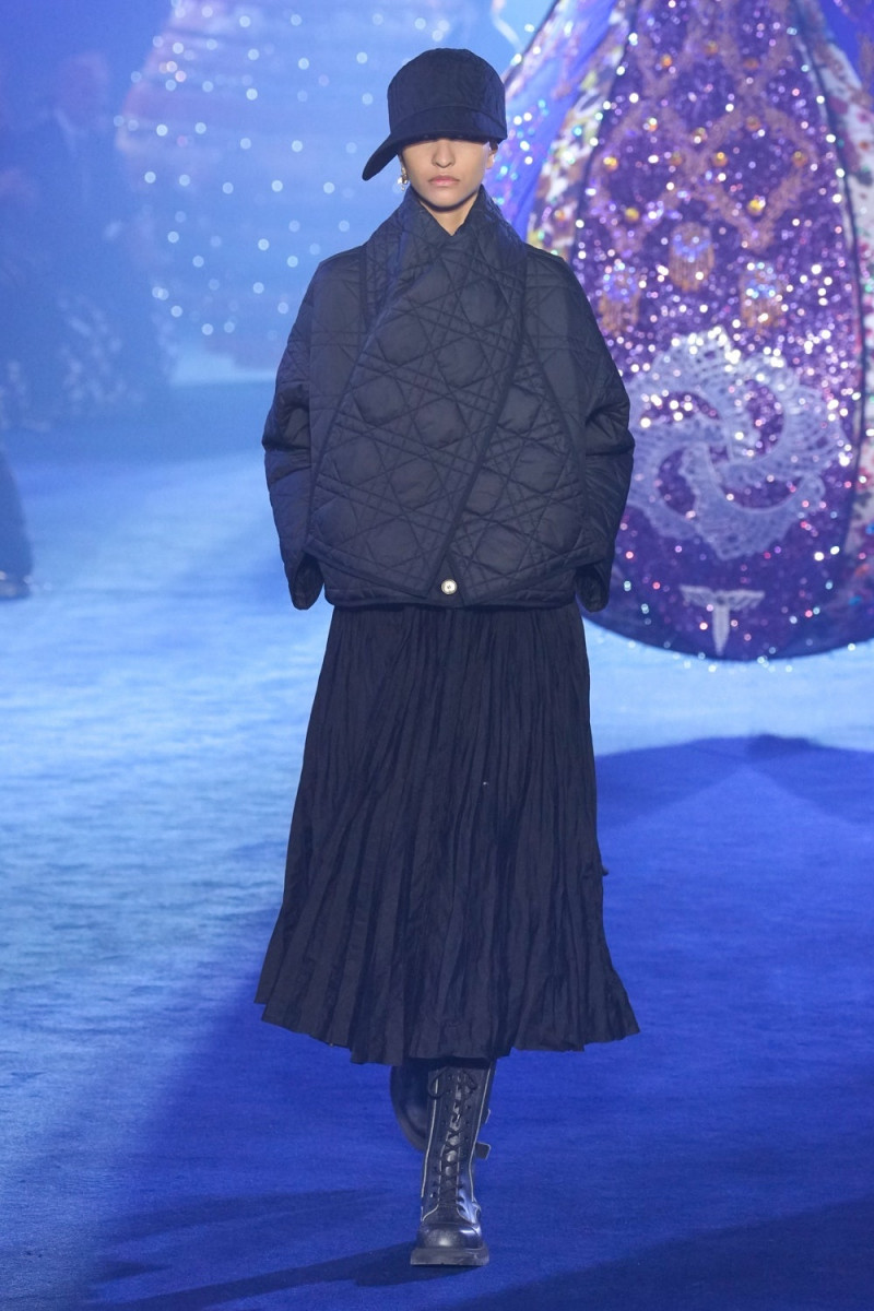 America Gonzalez featured in  the Christian Dior Valkyrie Miss Dior fashion show for Autumn/Winter 2023