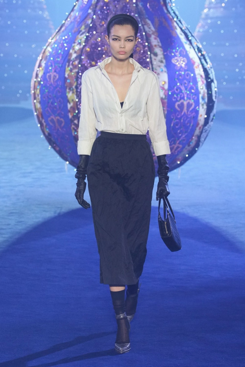 Heather Diamond Strongarm featured in  the Christian Dior Valkyrie Miss Dior fashion show for Autumn/Winter 2023