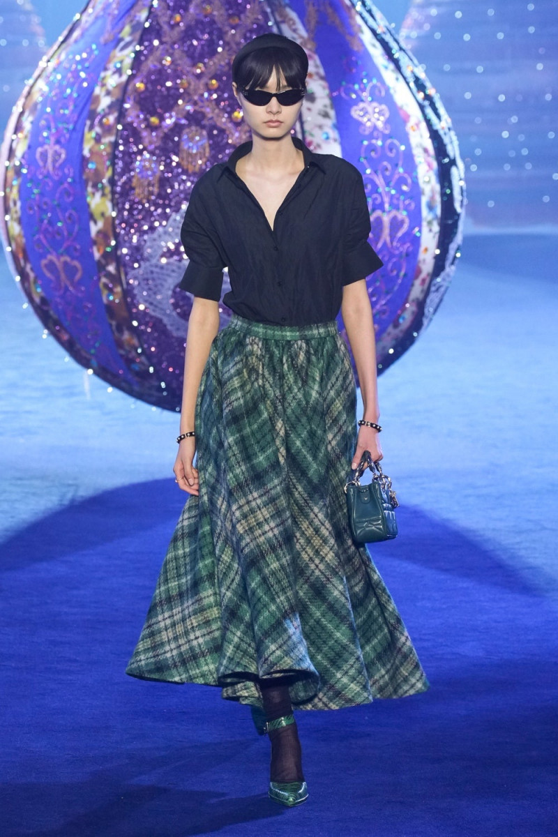 Shuqi Lan featured in  the Christian Dior Valkyrie Miss Dior fashion show for Autumn/Winter 2023