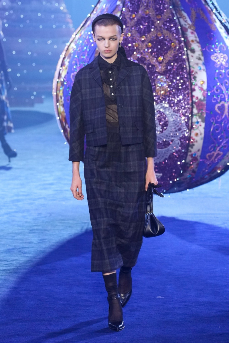 Ella McCutcheon featured in  the Christian Dior Valkyrie Miss Dior fashion show for Autumn/Winter 2023