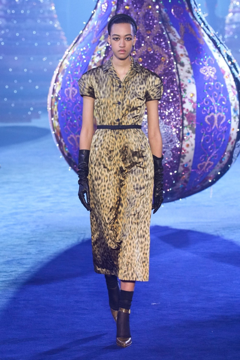 Ena Poppe featured in  the Christian Dior Valkyrie Miss Dior fashion show for Autumn/Winter 2023