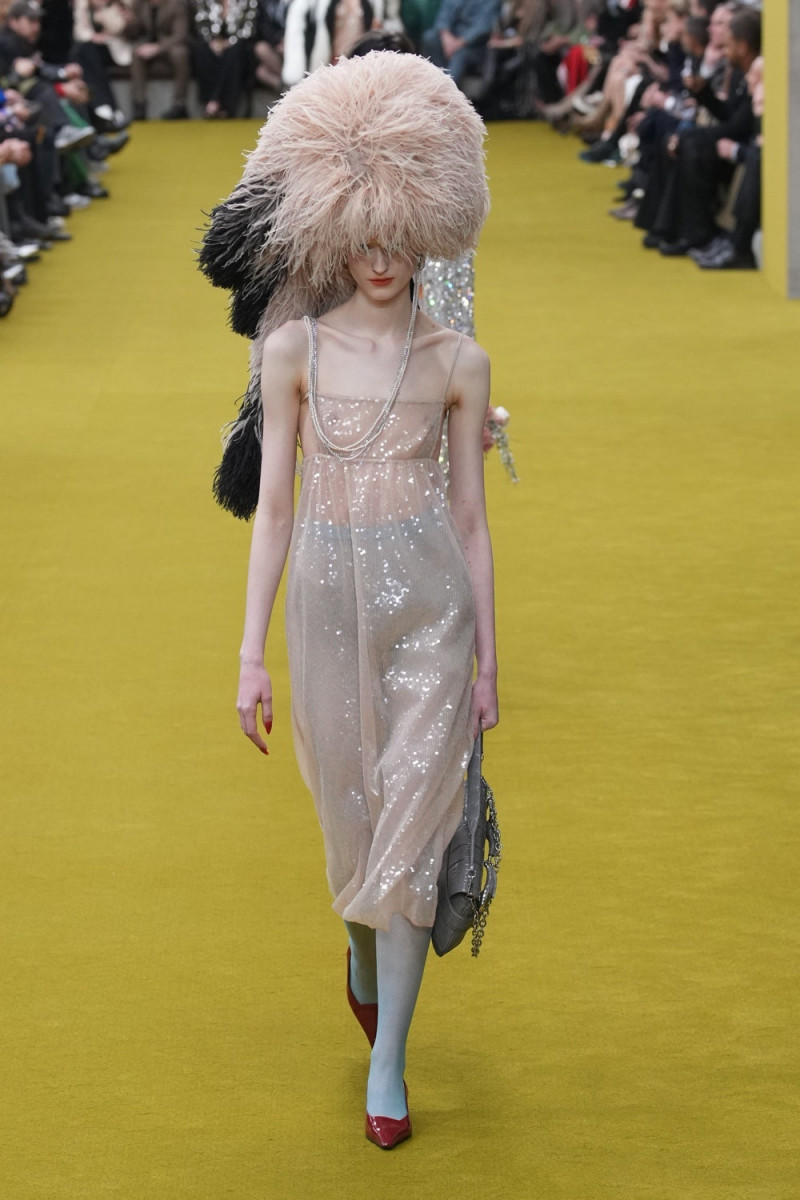 Meerle Haket featured in  the Gucci fashion show for Autumn/Winter 2023