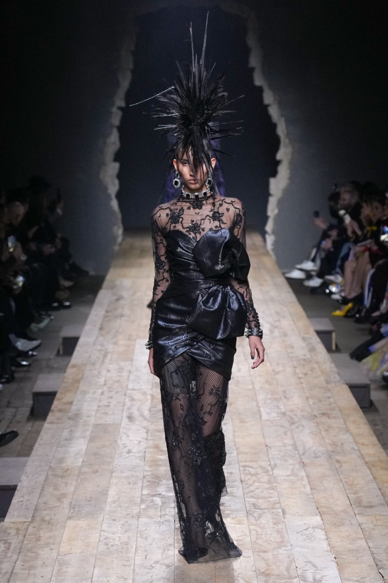Valentine Alvarez featured in  the Moschino fashion show for Autumn/Winter 2023