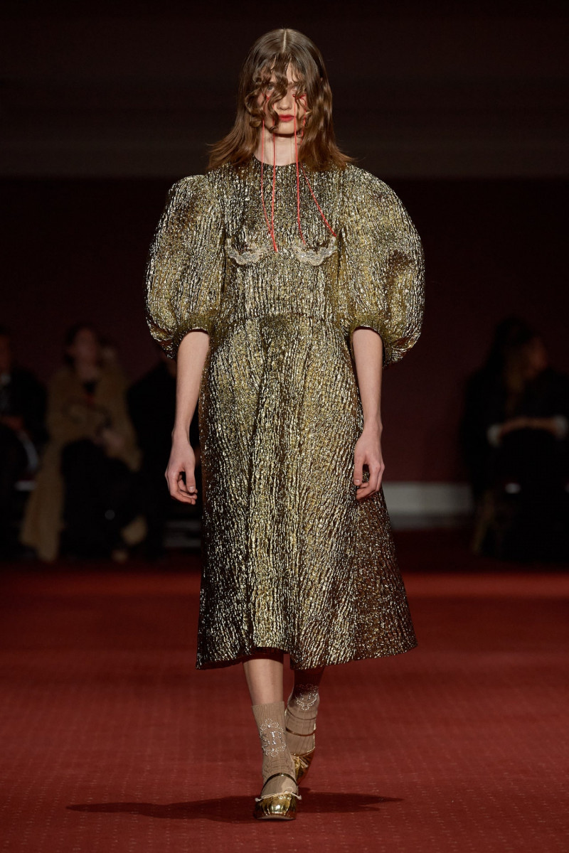 Yura Romaniuk featured in  the Simone Rocha fashion show for Autumn/Winter 2023