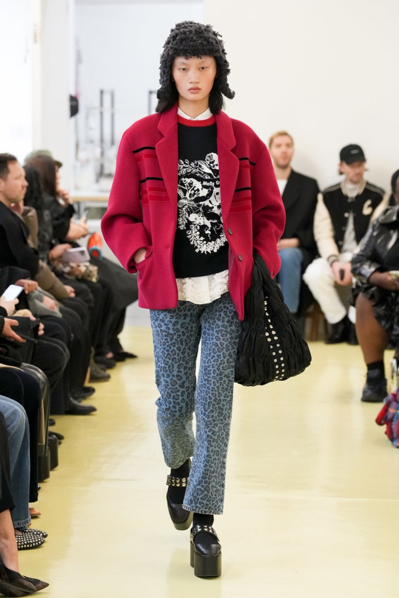 Yilan Hua featured in  the Molly Goddard fashion show for Autumn/Winter 2023