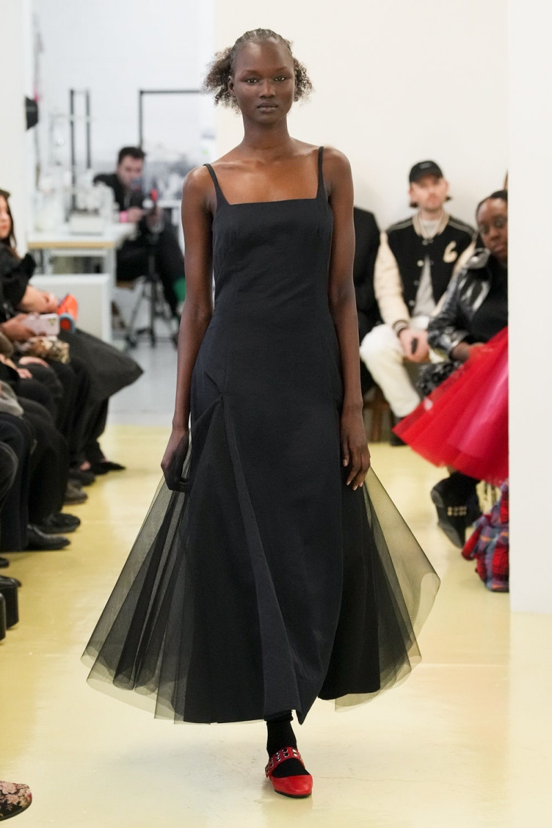 Abeny Nhial featured in  the Molly Goddard fashion show for Autumn/Winter 2023