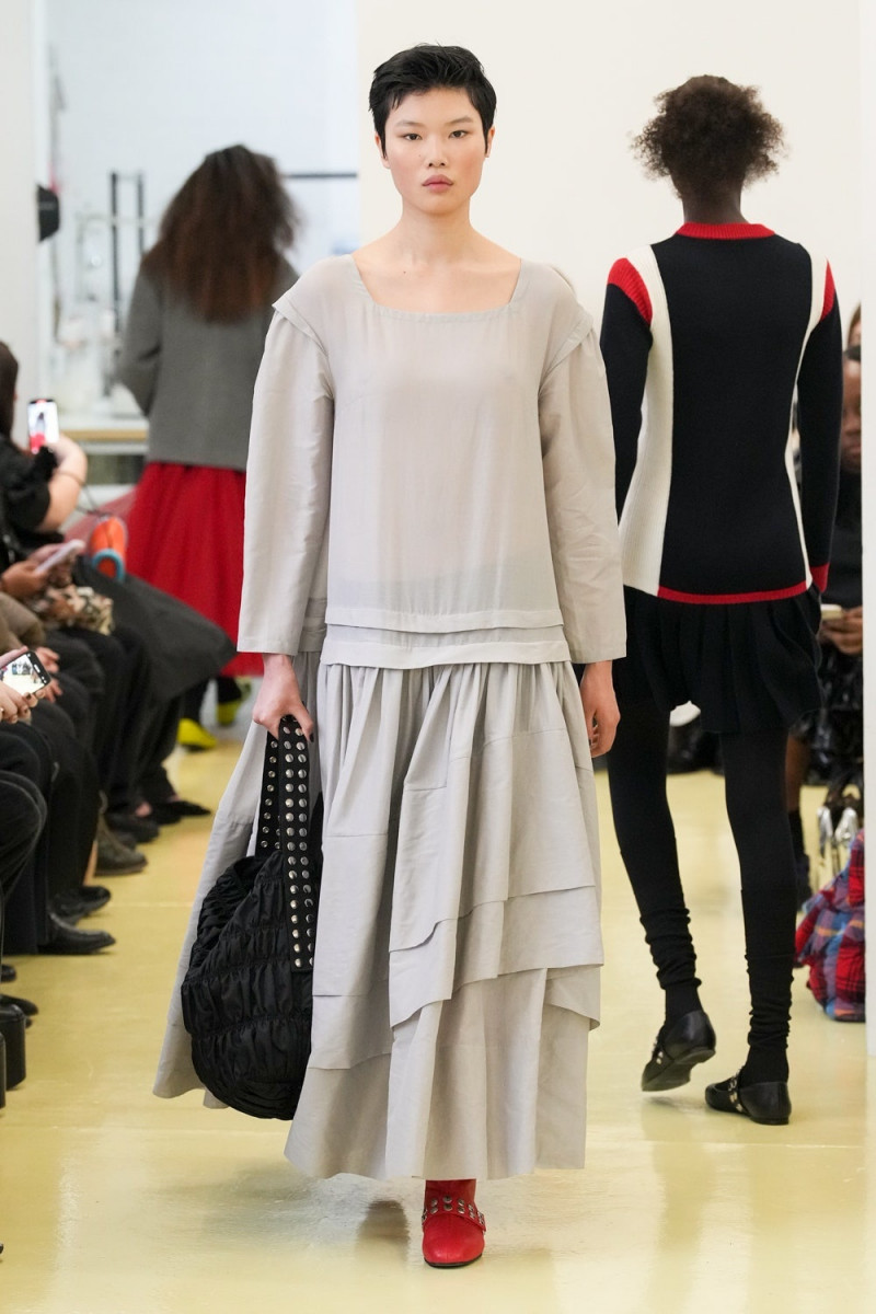 Kayako Higuchi featured in  the Molly Goddard fashion show for Autumn/Winter 2023