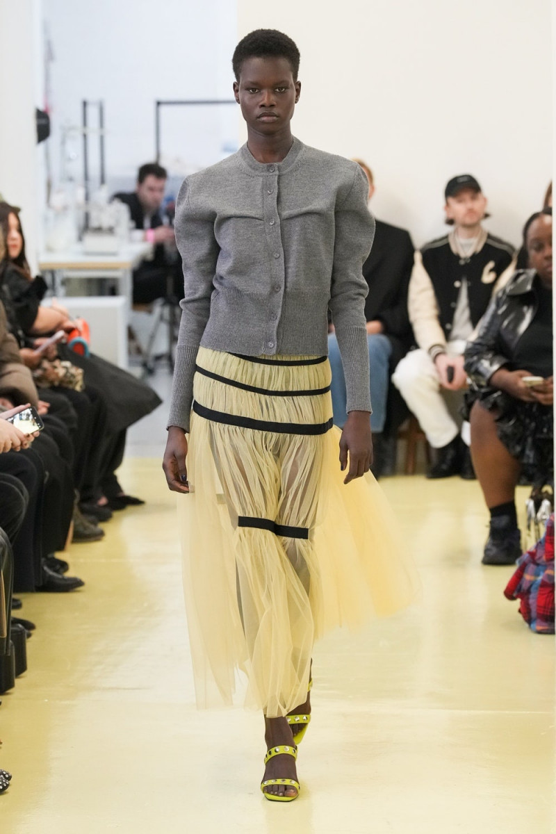 Mary Ukech featured in  the Molly Goddard fashion show for Autumn/Winter 2023