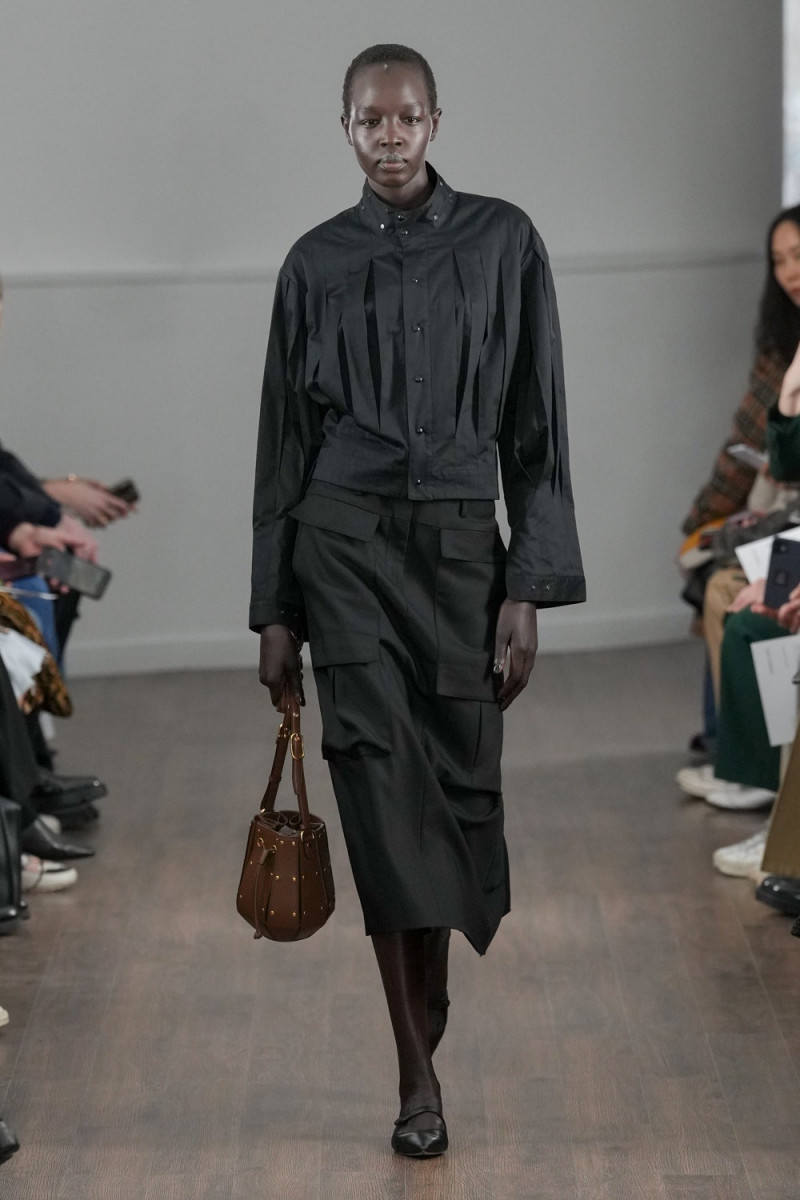 Akuol Deng Atem featured in  the Eudon Choi fashion show for Autumn/Winter 2023