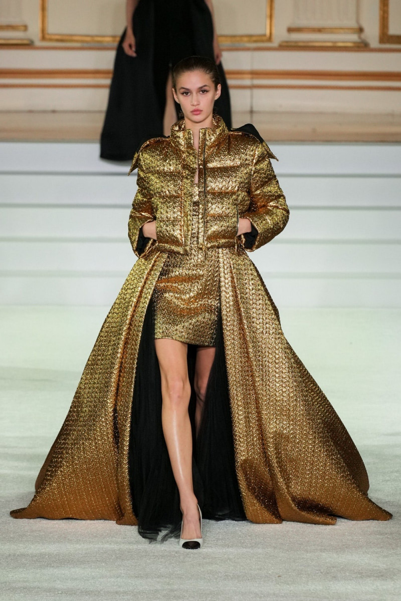 Quinn Elin Mora featured in  the Carolina Herrera fashion show for Autumn/Winter 2023