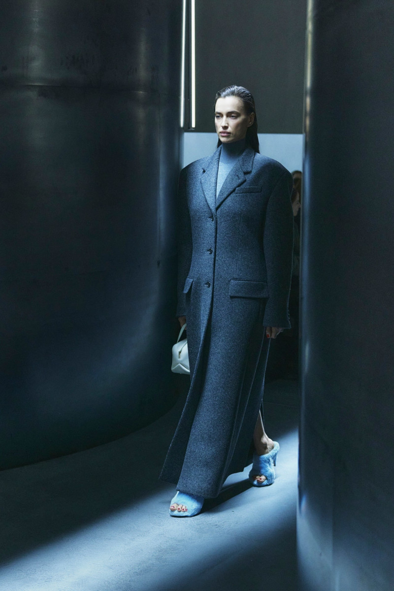 Irina Shayk featured in  the Khaite fashion show for Autumn/Winter 2023
