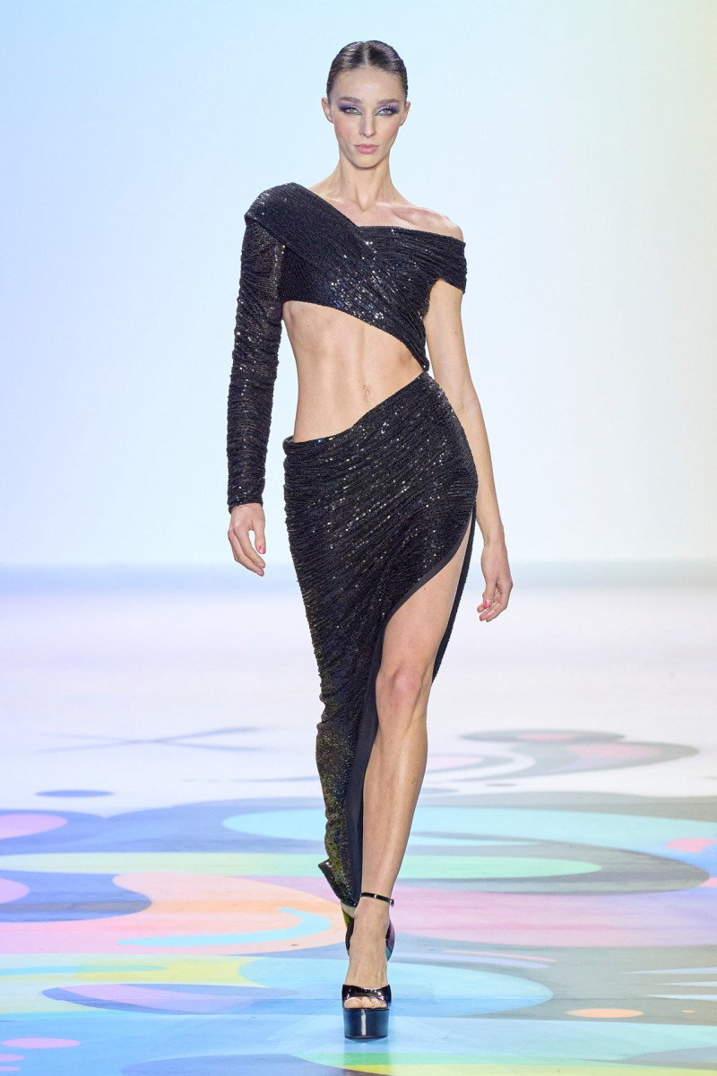 Larissa Marchiori featured in  the Sergio Hudson fashion show for Autumn/Winter 2023