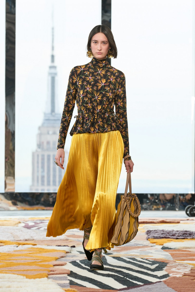 Miriam Saiz featured in  the Ulla Johnson fashion show for Autumn/Winter 2023