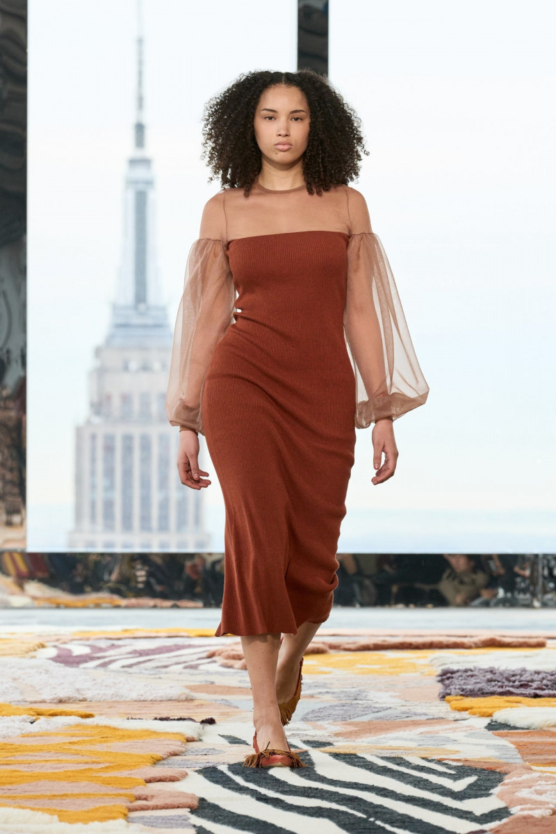 Naomie Broquet featured in  the Ulla Johnson fashion show for Autumn/Winter 2023