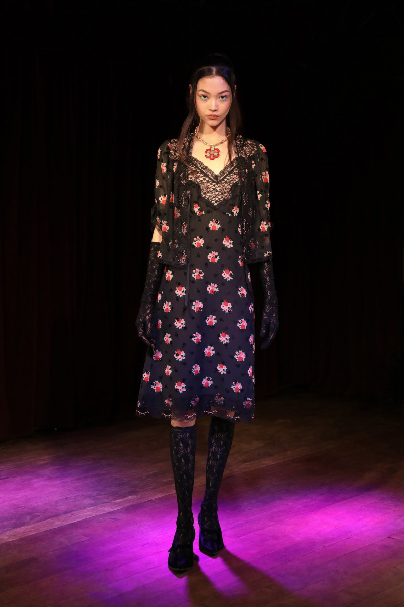 Mika Schneider featured in  the Anna Sui fashion show for Autumn/Winter 2023
