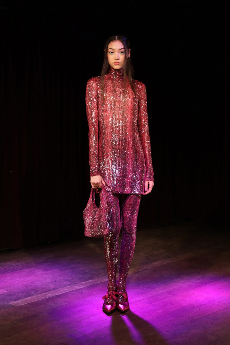 Mika Schneider featured in  the Anna Sui fashion show for Autumn/Winter 2023