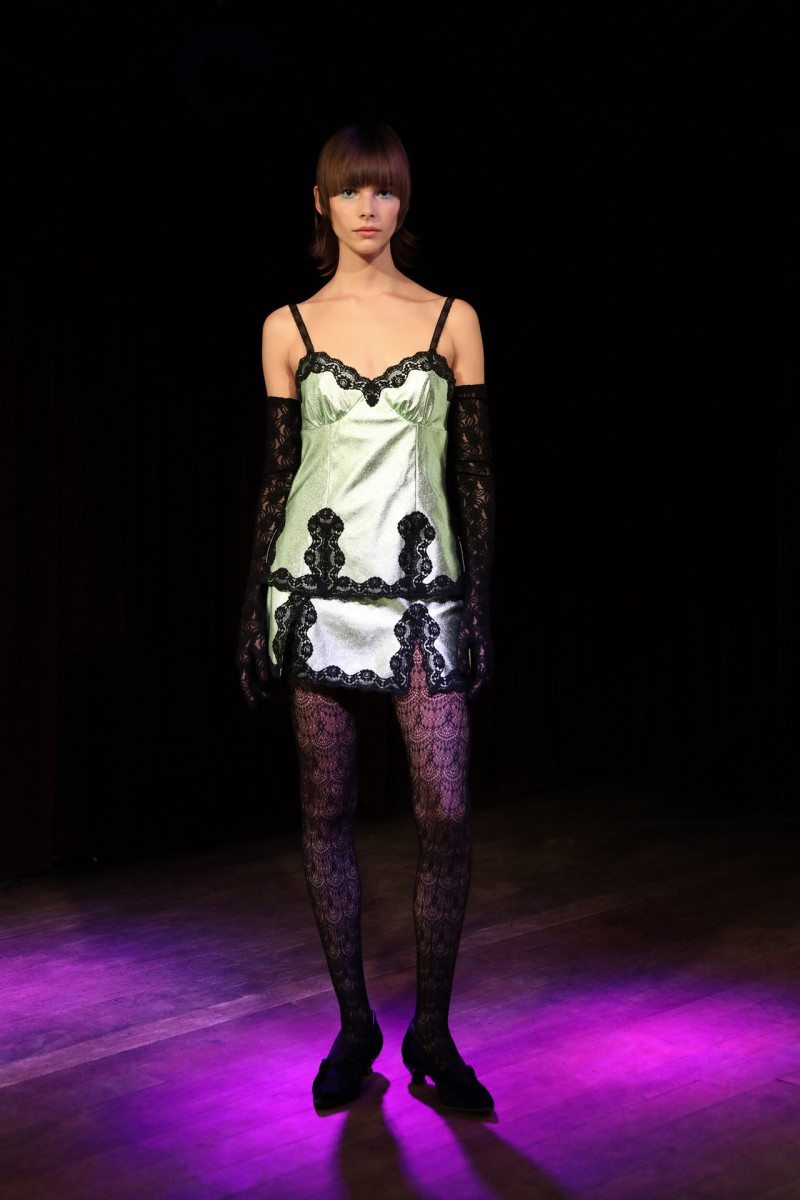 Luna Passos featured in  the Anna Sui fashion show for Autumn/Winter 2023
