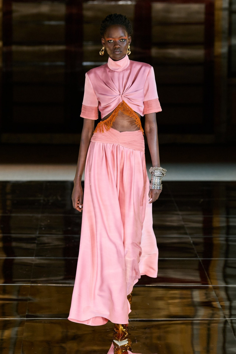 Caren Jepkemei featured in  the Prabal Gurung fashion show for Autumn/Winter 2023