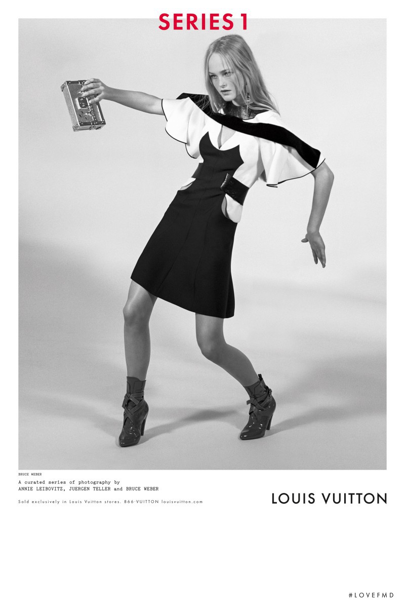 Jean Campbell featured in  the Louis Vuitton advertisement for Autumn/Winter 2014