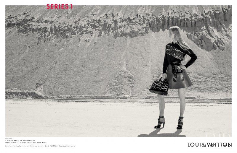 Jean Campbell featured in  the Louis Vuitton advertisement for Autumn/Winter 2014