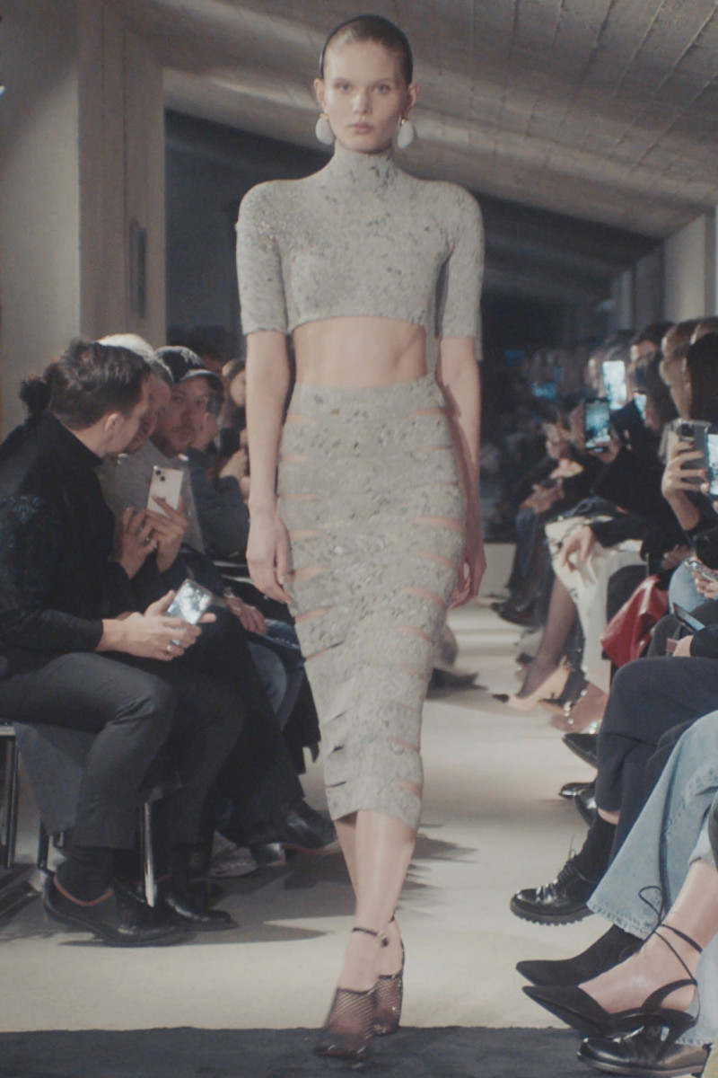 Ida Heiner featured in  the Alaia fashion show for Autumn/Winter 2023