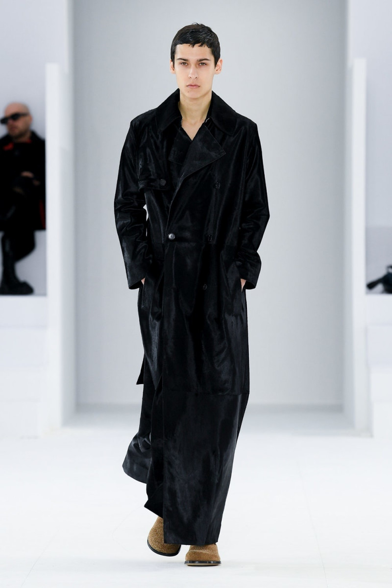 Bruno Krahl featured in  the Loewe fashion show for Autumn/Winter 2023