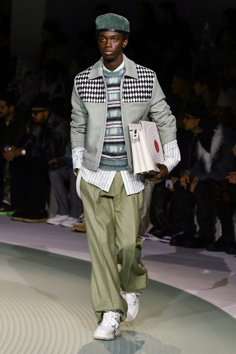 Ibrahima Alessio featured in  the Amiri fashion show for Autumn/Winter 2023