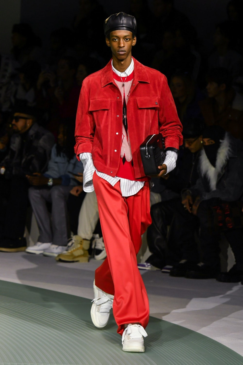 Craig Shimirimana featured in  the Amiri fashion show for Autumn/Winter 2023