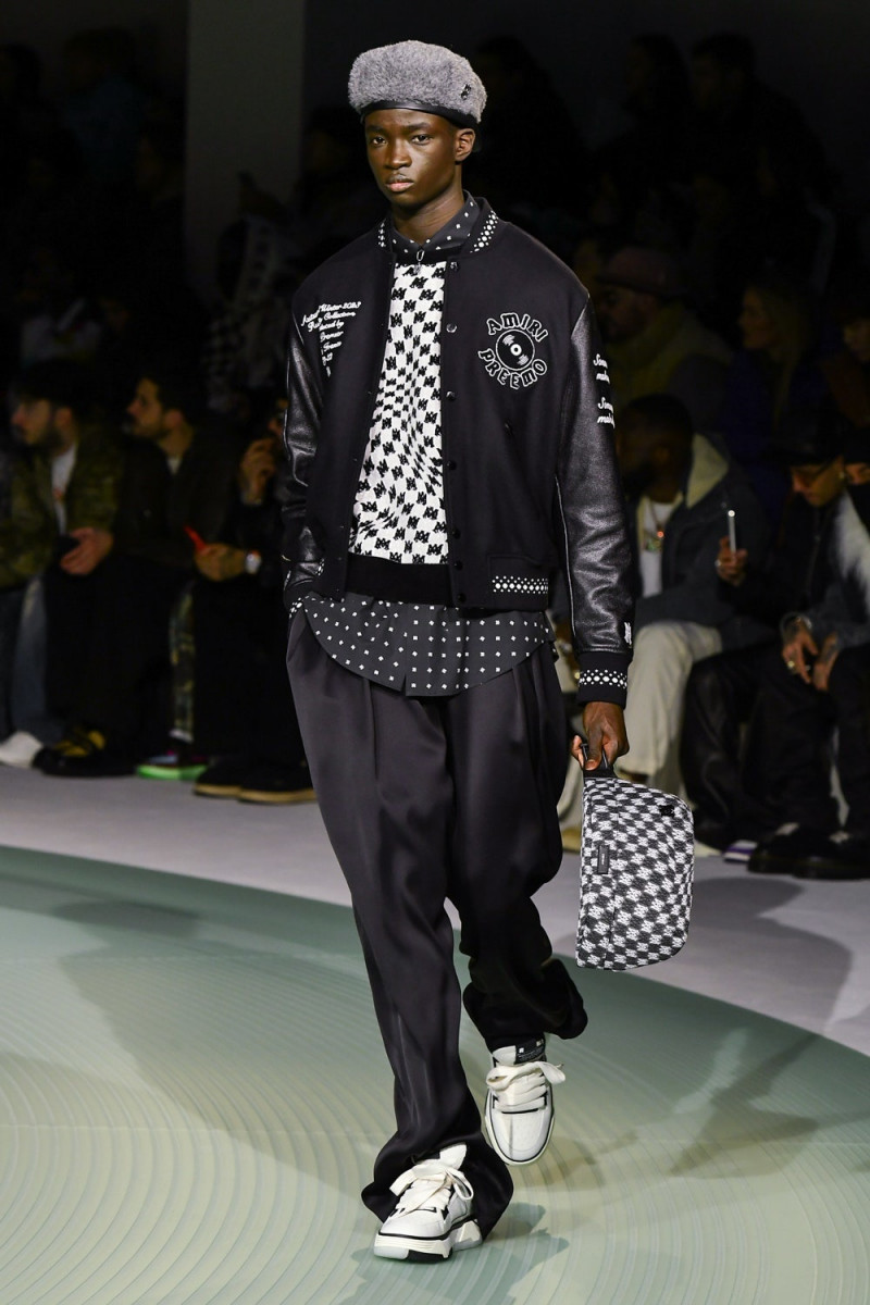 Ahmadou Gueye featured in  the Amiri fashion show for Autumn/Winter 2023