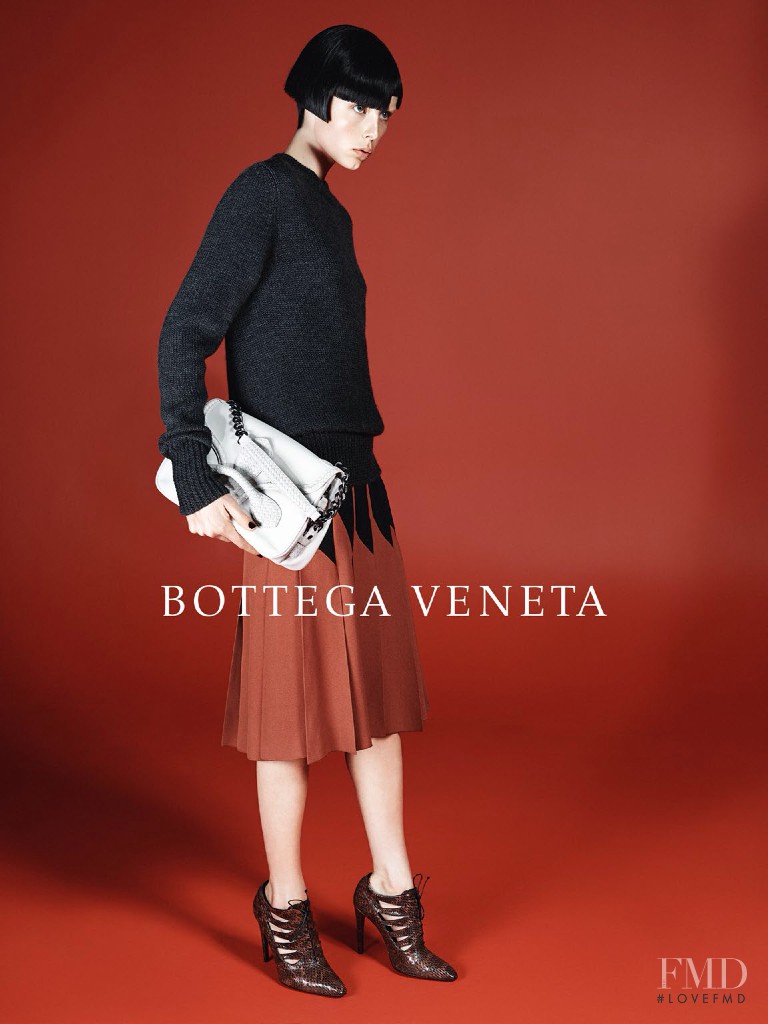 Edie Campbell featured in  the Bottega Veneta advertisement for Autumn/Winter 2014