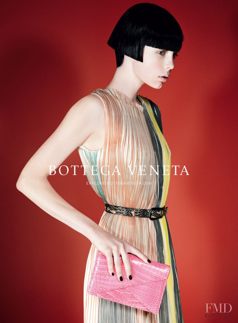 Edie Campbell featured in  the Bottega Veneta advertisement for Autumn/Winter 2014