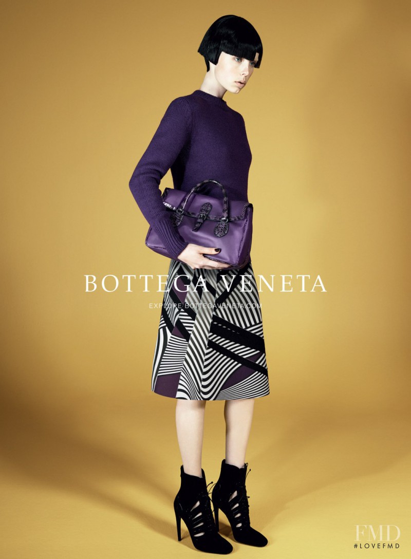 Edie Campbell featured in  the Bottega Veneta advertisement for Autumn/Winter 2014