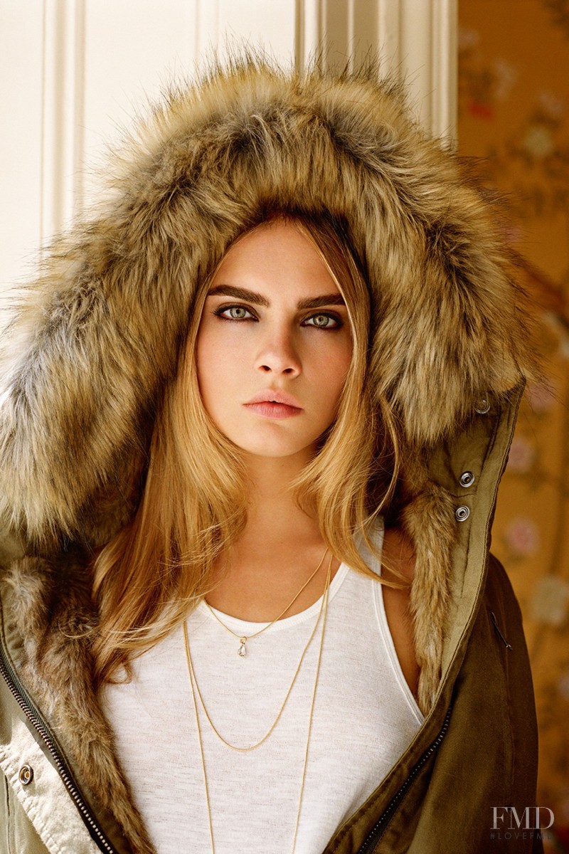 Cara Delevingne featured in  the Topshop advertisement for Autumn/Winter 2014