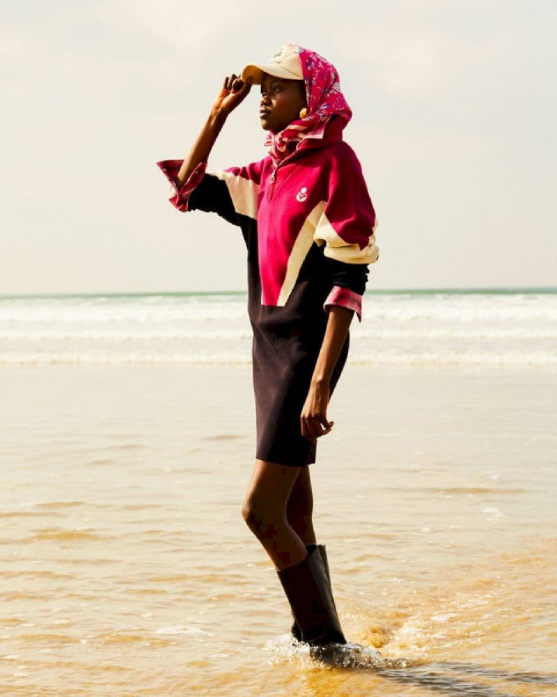 Caren Jepkemei featured in  the Étoile Isabel Marant lookbook for Autumn/Winter 2021