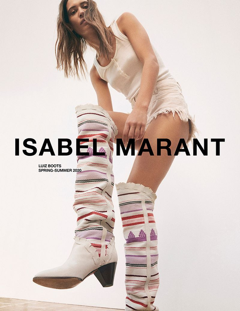 Kaya Wilkins featured in  the Isabel Marant advertisement for Spring/Summer 2020