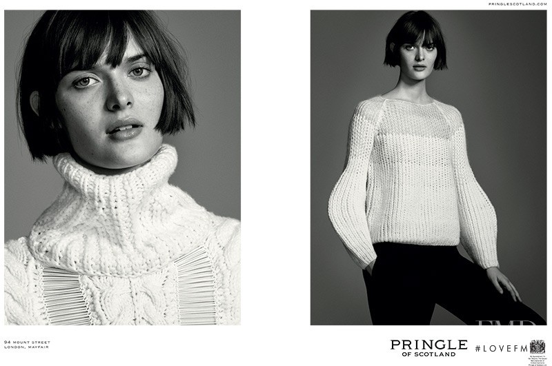 Sam Rollinson featured in  the Pringle of Scotland advertisement for Autumn/Winter 2014