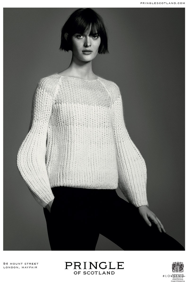 Sam Rollinson featured in  the Pringle of Scotland advertisement for Autumn/Winter 2014