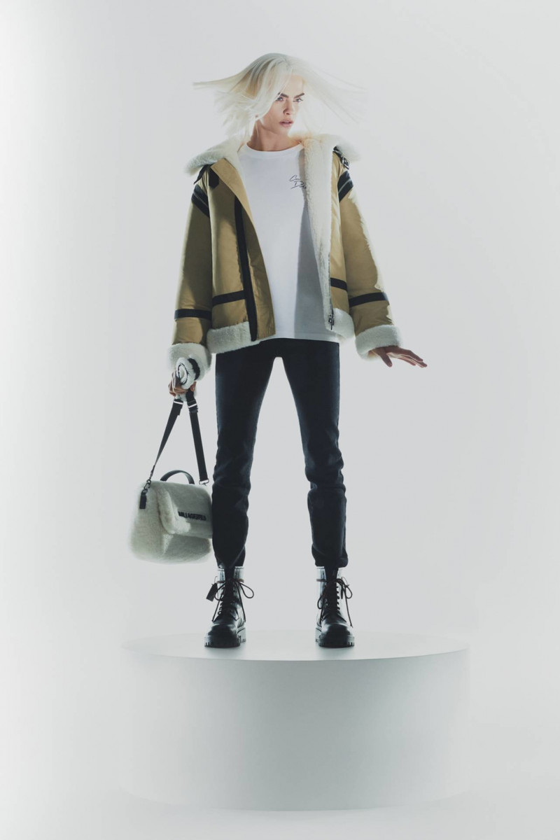 Cara Delevingne featured in  the Karl Lagerfeld lookbook for Autumn/Winter 2022