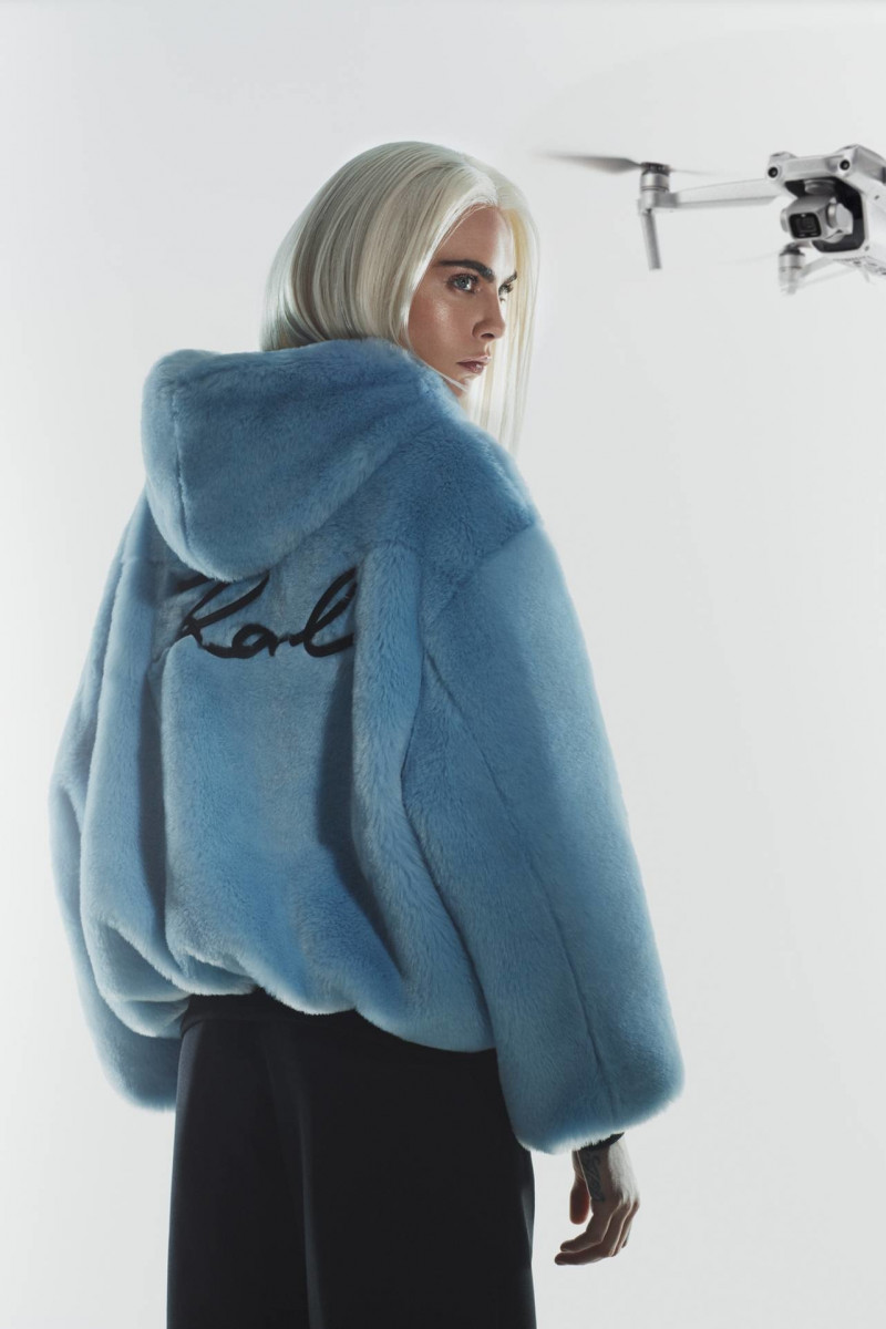 Cara Delevingne featured in  the Karl Lagerfeld lookbook for Autumn/Winter 2022