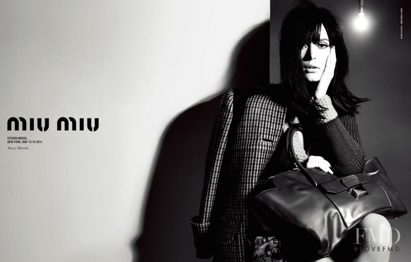 Stacy Martin featured in  the Miu Miu advertisement for Autumn/Winter 2014