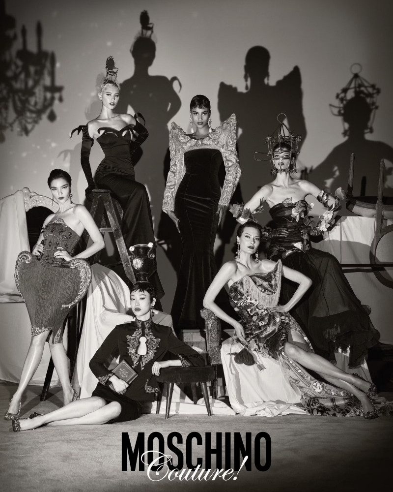 Imaan Hammam featured in  the Moschino advertisement for Autumn/Winter 2022