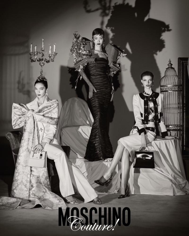 Mariacarla Boscono featured in  the Moschino advertisement for Autumn/Winter 2022