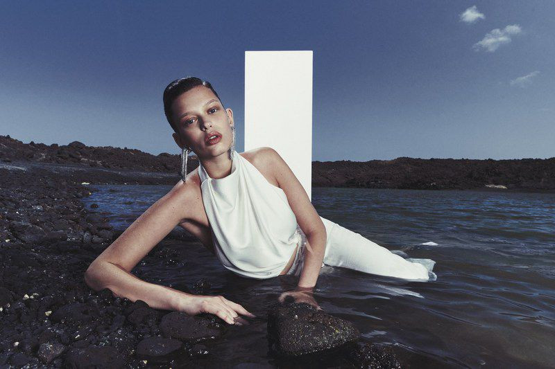 Maria Keidj featured in  the Cult Gaia lookbook for Resort 2023