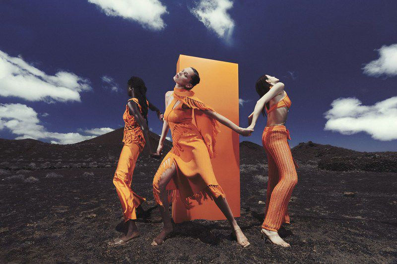 Maria Keidj featured in  the Cult Gaia lookbook for Resort 2023