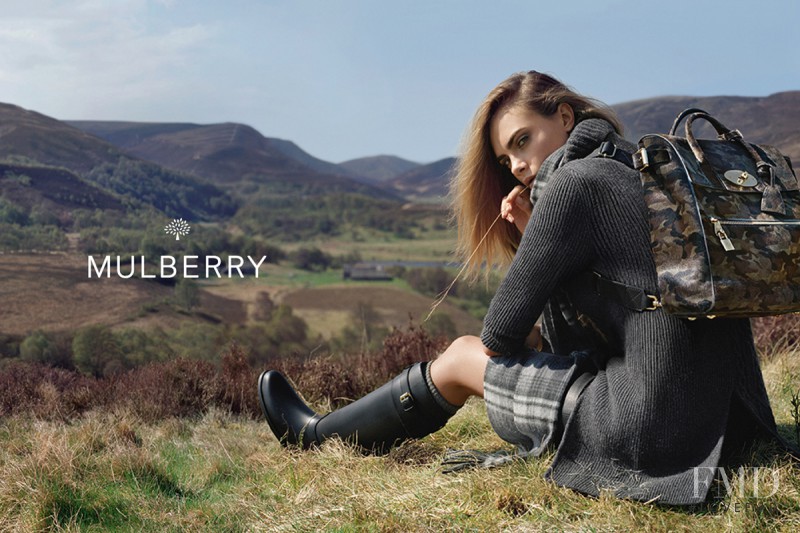 Cara Delevingne featured in  the Mulberry advertisement for Autumn/Winter 2014