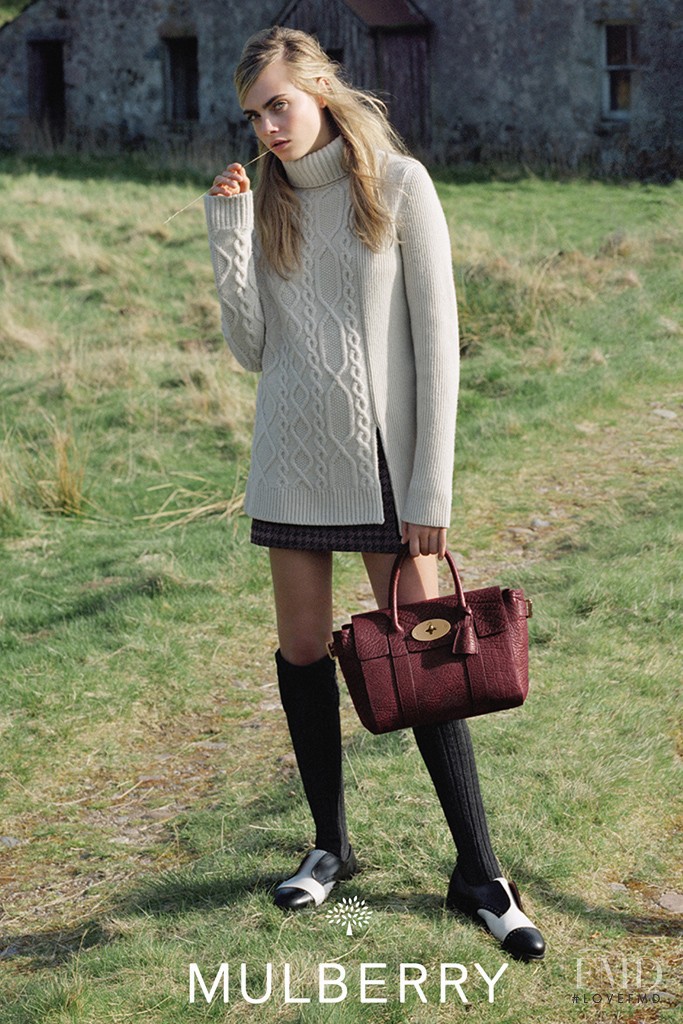 Cara Delevingne featured in  the Mulberry advertisement for Autumn/Winter 2014