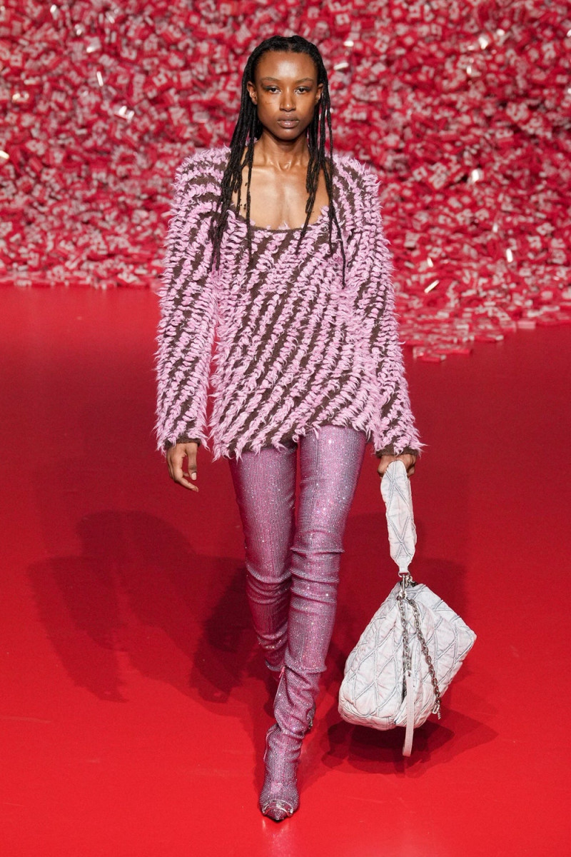 Amelie Nsengiyumva featured in  the Diesel fashion show for Autumn/Winter 2023