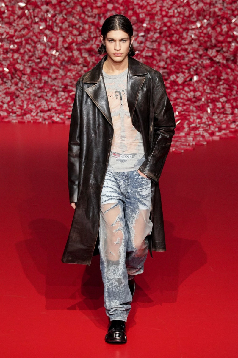 Mateus Ribeiro featured in  the Diesel fashion show for Autumn/Winter 2023